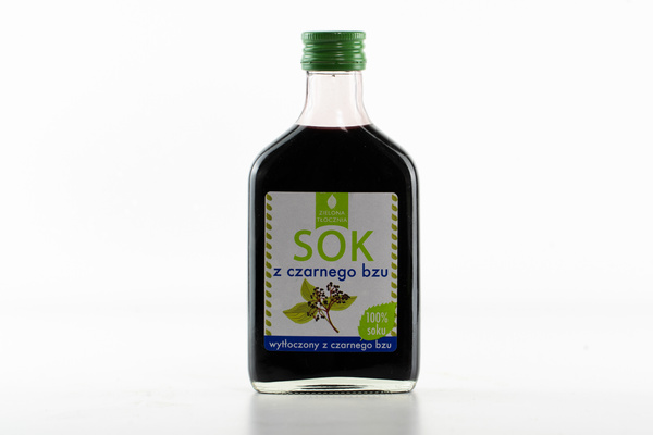 Sok z czarnego bzu 12 sztuk x 200 ml, naturalny 100% bez dodatków, zielona tłocznia
