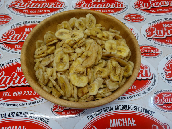 Chipsy bananowe 6,8 kg - banany suszone plastry, duże opakowanie