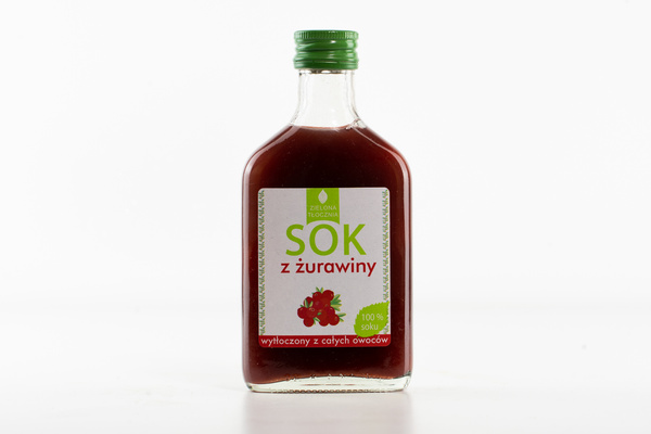 Sok z żurawiny 200ml, naturalny 100% bez dodatków