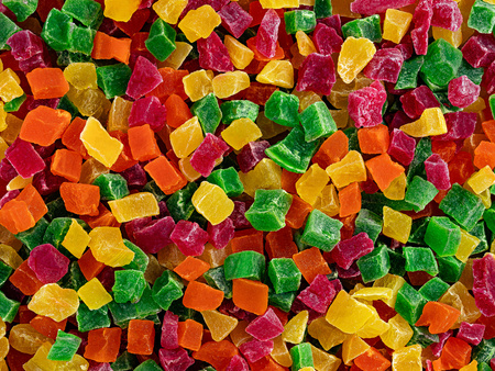 Papaja kandyzowana kostka kolorowa mix 1 kg