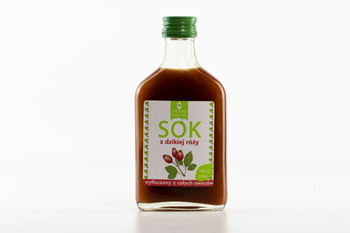 Sok z dzikiej róży 12 sztuk x 200 ml, naturalny 100% bez dodatków, zielona tłocznia