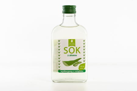 Sok z aloesu 200 ml, naturalny 100% bez dodatków, zielona tłocznia